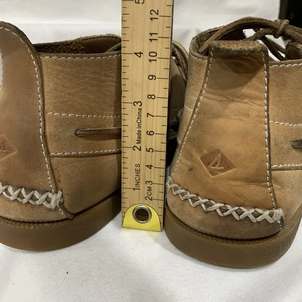 Sperry Top-Sider Tan Leather Moc Toe Chukka Ankle Boots Men's 11 M‎ Boat Shoes